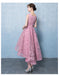 Pink Lace Scoop High Low Cheap Homecoming Dresses Online, CM694