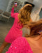 Pink Long Sleeves Short Homecoming Dresses,Cheap Short Prom Dresses,CM939