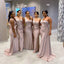 Pink Mermaid One Shoulder Cheap Long Bridesmaid Dresses Online,WG1107