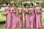 Pink Mermaid One Shoulder Cheap Long Bridesmaid Dresses Online,WG1244