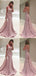 Pink Mermaid Straps Backless Party Prom Dresses, Dance Dresses 2021,Prom Dresses Stores,12340