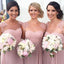 Pink Scoop Custom Made Chiffon Long Bridesmaid Dresses, WG224