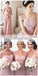 Pink Scoop Custom Made Chiffon Long Bridesmaid Dresses, WG224