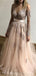 Popular Long Sleeves Lace Cheap Long Evening Prom Dresses, Custom Sweet16 Dresses, 18414