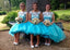 Popular Pretty Junor Short Blue Cheap Wedding Party Bridesmaid Dresses, WG333