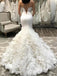 Popular Strapless Scoop Neck Mermaid Wedding Dresses Online, WD405