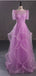 Purple A-line Short Sleeves Jewel Cheap Long Prom Dresses Online,12790