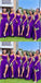 Purple Mermaid Straps Side Slit Cheap Long Bridesmaid Dresses Online,WG1002