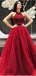 Red Halter Beaded A-line Cheap Long Evening Prom Dresses, Cheap Sweet 16 Dresses, 18390