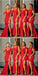 Red Mermaid Side Slit Cheap Long Bridesmaid Dresses Online,WG1442