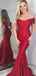 Red Sexy Mermaid Off Shoulder Sweetheart Bridesmaid Dresses Gown Online,WG926