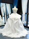 Scoop Ball Gown Lace Bodice Ruffles Cheap Wedding Dresses Online, Cheap Bridal Dresses, WD622