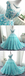 Scoop Cap Sleeves Tiffany Blue Lace Long Evening Prom Dresses, Cheap Custom Sweet 16 Dresses, 18522