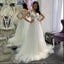 Scoop Lace A-line Cheap Wedding Dresses Online, Cheap Bridal Dresses, WD653