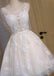 Scoop Neckline Short Ivory Lace Cute Homecoming Prom Dresses, Affordable Short Party Prom Dresses, Perfect Homecoming Dresses, CM301