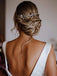 Scoop Satin A-line Cheap Wedding Dresses, Cheap Wedding Gown, WD693