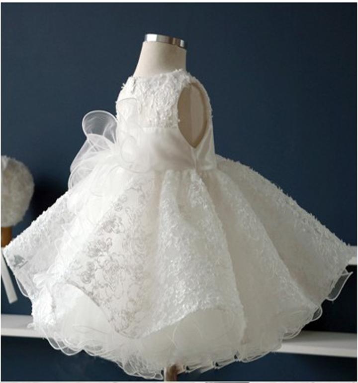 Scoop Sleeveless Lace Tulle Flower Girl Dresses, Cheap Popular Little Girl Dresses for Wedding,  FG037