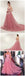 See Through Dusty Pink Lace A-line Long Evening Prom Dresses, Cheap Sweet 16 Dresses, 18354