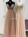 See Through Heavily Beaded A-line Long Evening Prom Dresses, Evening Party Prom Dresses, 12211