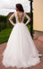 See Through Long Sleeve Lace A-line Custom  Wedding Bridal Dresses, WD284