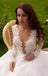 See Through Long Sleeve Lace A-line Custom  Wedding Bridal Dresses, WD284