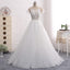 See Through Short Sleeve A Line Lace Wedding Bridal Dresses, Custom Made Wedding Dresses, Affordable Wedding Bridal Gowns, WD241