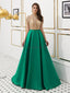 See Through Short Sleeves High Neck Beaded Evening Prom Dresses, Evening Party Prom Dresses, 12080