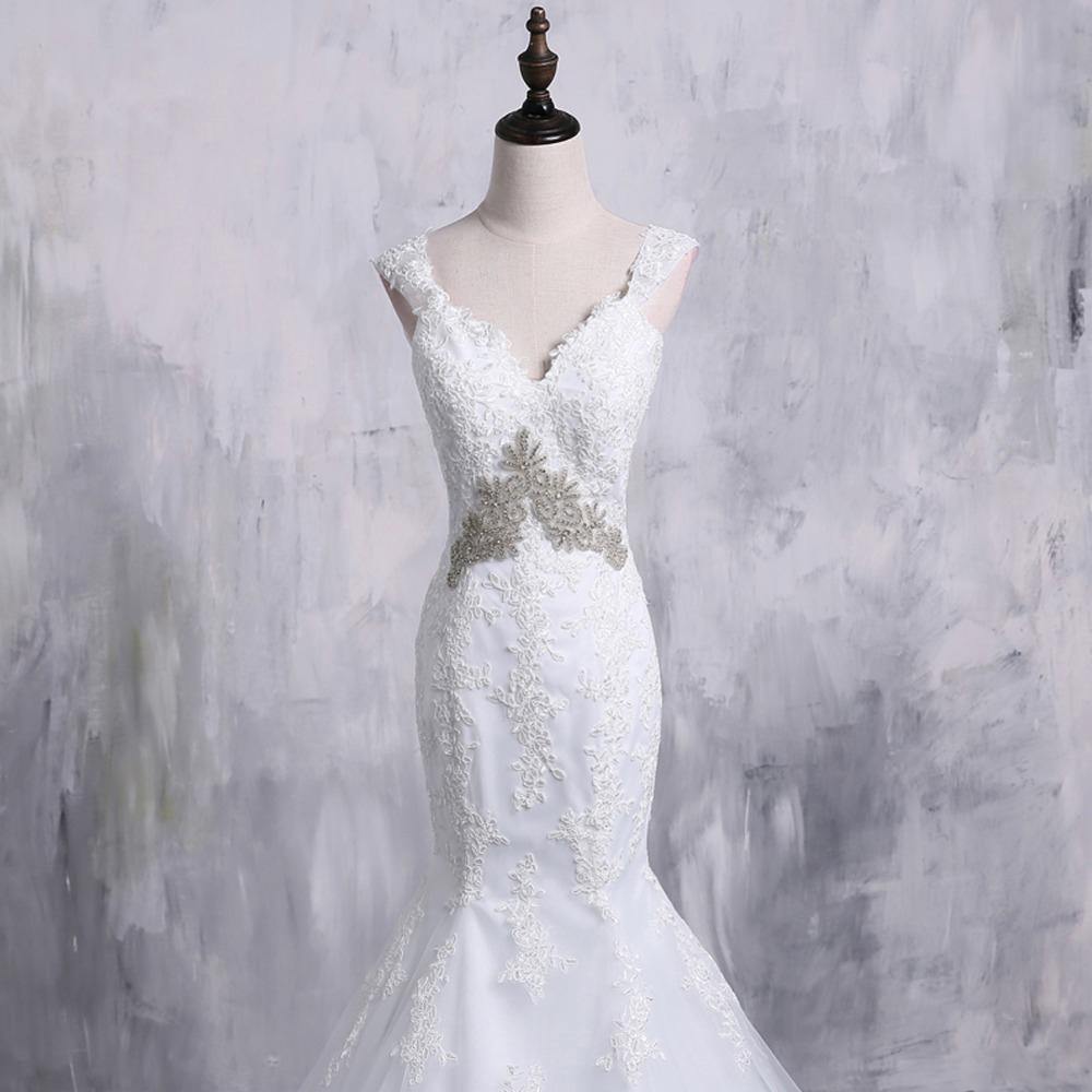 Sexy Backless Cap Sleeve Detachable Skirt Lace Mermaid Wedding Bridal Dresses, Cheap Custom Made Wedding Bridal Dresses, WD279