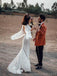 Sexy Backless Long Sleeves Mermaid Long Wedding Dresses Online, Cheap Bridal Dresses, WD538