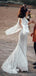 Sexy Backless Long Sleeves Mermaid Long Wedding Dresses Online, Cheap Bridal Dresses, WD538