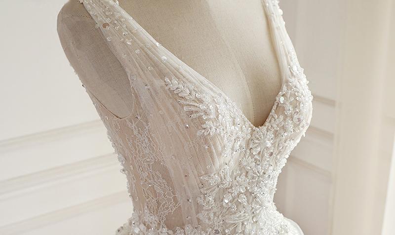 Sexy Backless See Through Lace A line Wedding Bridal Dresses, Custom Made Wedding Dresses, Affordable Wedding Bridal Gowns, WD263