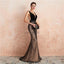 Sexy Backless V Neck Black Evening Prom Dresses, Evening Party Prom Dresses, 12132