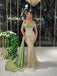Sexy Green Mermaid Off Shoulder Maxi Long Prom Dresses,Evening Dresses,12948