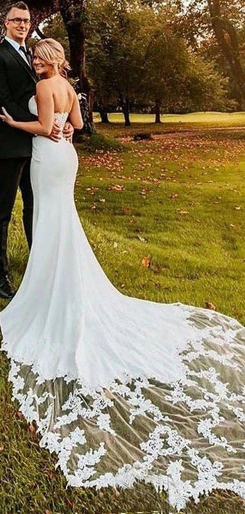 Sexy Lace Mermaid Cheap Wedding Dresses, Cheap Wedding Gown, WD707