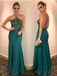 Sexy Memaid Beaded Green Cheap Long Evening Prom Dresses, Cheap Sweet 16 Dresses, 18371