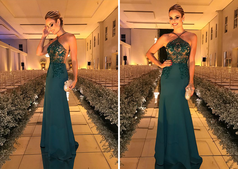 Sexy Memaid Beaded Green Cheap Long Evening Prom Dresses, Cheap Sweet 16 Dresses, 18371