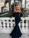 Sexy Mermaid Black Off Shoulder Sweetheart Cheap Long Prom Dresses Online,12552