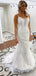 Sexy Mermaid Spaghetti Straps Backless Handmade Lace Wedding Dresses,WD765