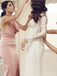 Sexy Pink Mermaid Side Slit Long Bridesmaid Dresses Online, WG301