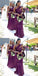 Sexy Purple Mermaid One Shoulder Cheap Long Bridesmaid Dresses,WG1447