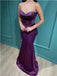 Sexy Purple Mermaid Sweetheart Cheap Maxi Long Prom Dresses,13033