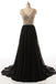 Sexy See Through Beaded Evening Prom Dresses, Black Long Party Prom Dress, Custom Long Prom Dresses, Cheap Formal Prom Dresses, 17059