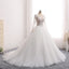 Sexy See Through Long Sleeve Aline Lace Wedding Bridal Dresses, Custom Made Wedding Dresses, Affordable Wedding Bridal Gowns, WD239