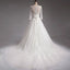 Sexy See Through Long Sleeve Lace A line Wedding Bridal Dresses, Affordable Custom Made Wedding Bridal Dresses, WD266