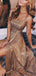 Sexy Side Slit Sequin Cheap Long Evening Prom Dresses, Evening Party Prom Dresses, 12310