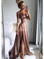 Sexy Side Slit Spaghetti Straps Long Evening Prom Dresses, Evening Party Prom Dresses, 12223