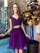 Sexy Two Pieces Cap Sleeves Cheap Short Homecoming Dresses Online, CM529