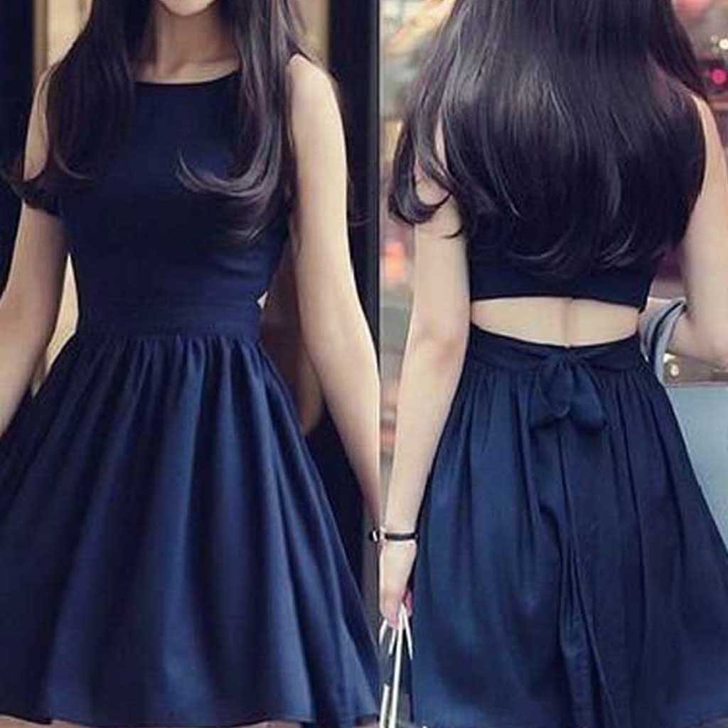 Short black two pieces unique simple tight popular teens homecoming prom dress,BD0021