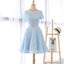 Short Sleeve Scoop Neckline Lace See Through Homecoming Prom Dresses, Affordable Short Party Prom Sweet 16 Dresses, Perfect Homecoming Cocktail Dresses, CM328