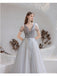 Short Sleeves A-line V-neck Long Prom Dresses Online,Evening Party Dresses,12572